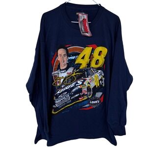 NEW Jimmy Johnson #48 Car‎ Graphic T Shirt NASCAR XXL Navy 2010 Deadstock Racing